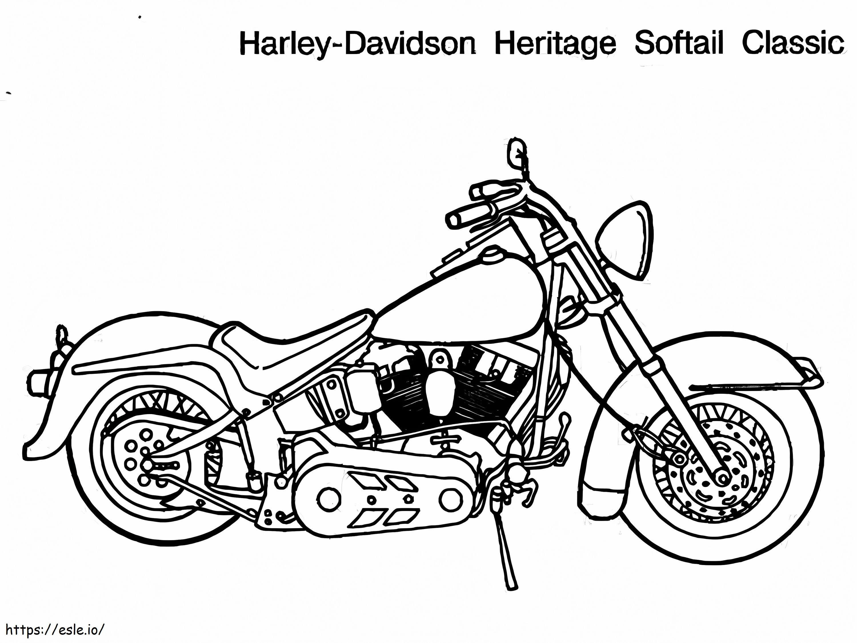 Ilmainen tulostettava Harley Davidson värityskuva