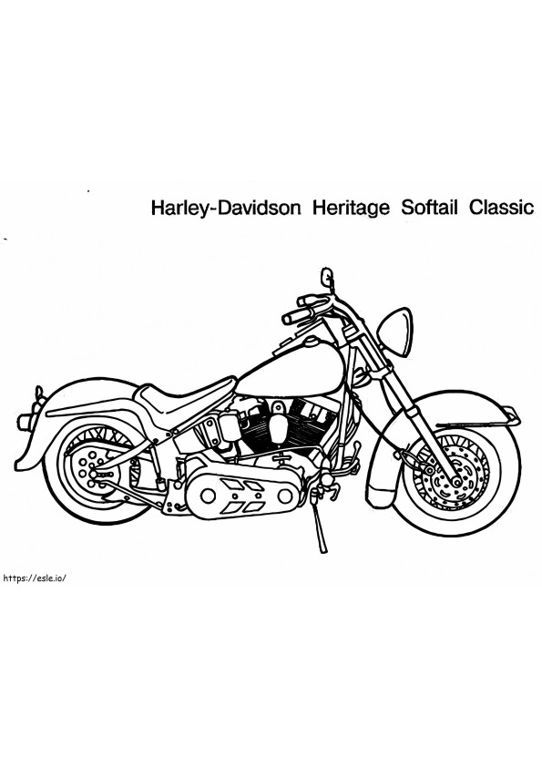 Gratis afdrukbare Harley Davidson kleurplaat