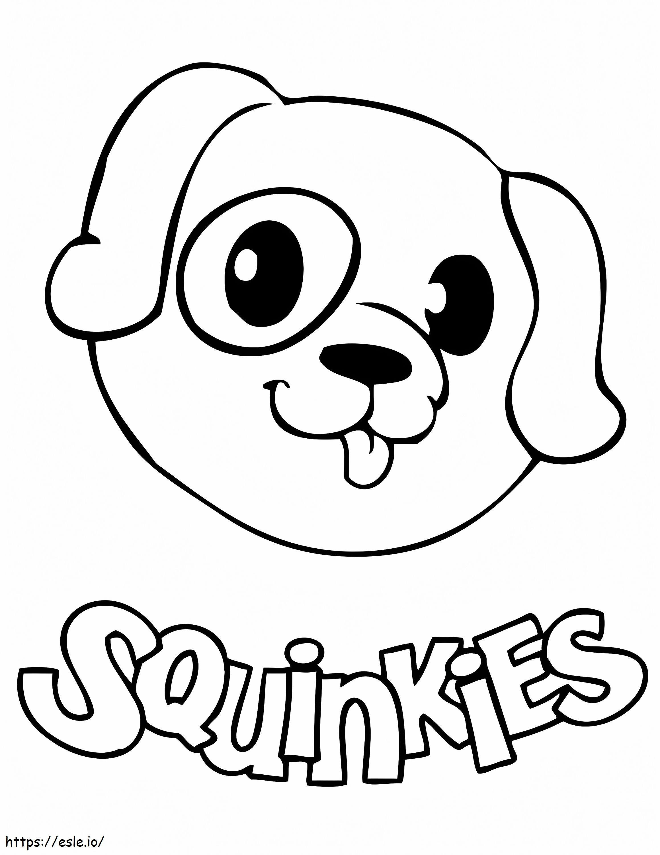 Simpatico cane Squinkies da colorare
