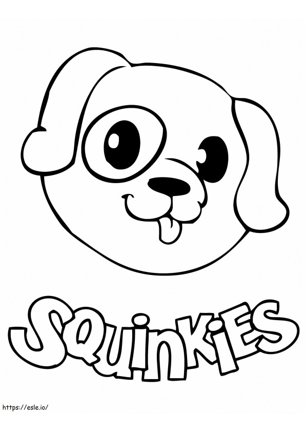 Cute Dog Squinkies coloring page