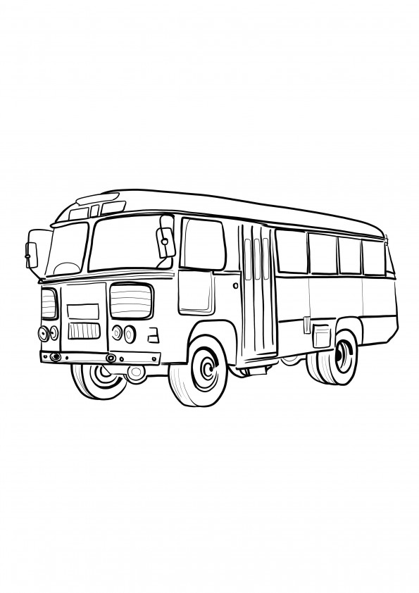 bus to color and print for free