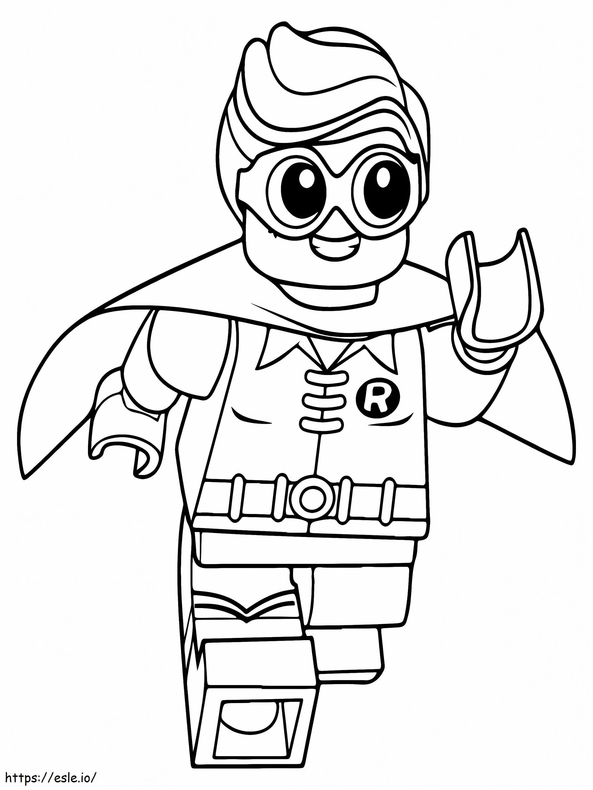 Coloriage Robin Lego fait équipe avec les Avengers à imprimer dessin