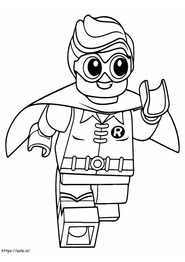 Coloriage Robin Lego fait équipe avec les Avengers à imprimer dessin