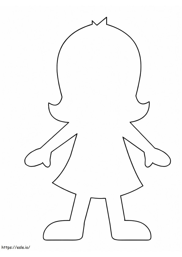 Esquema da Pequena Nina Persona para colorir