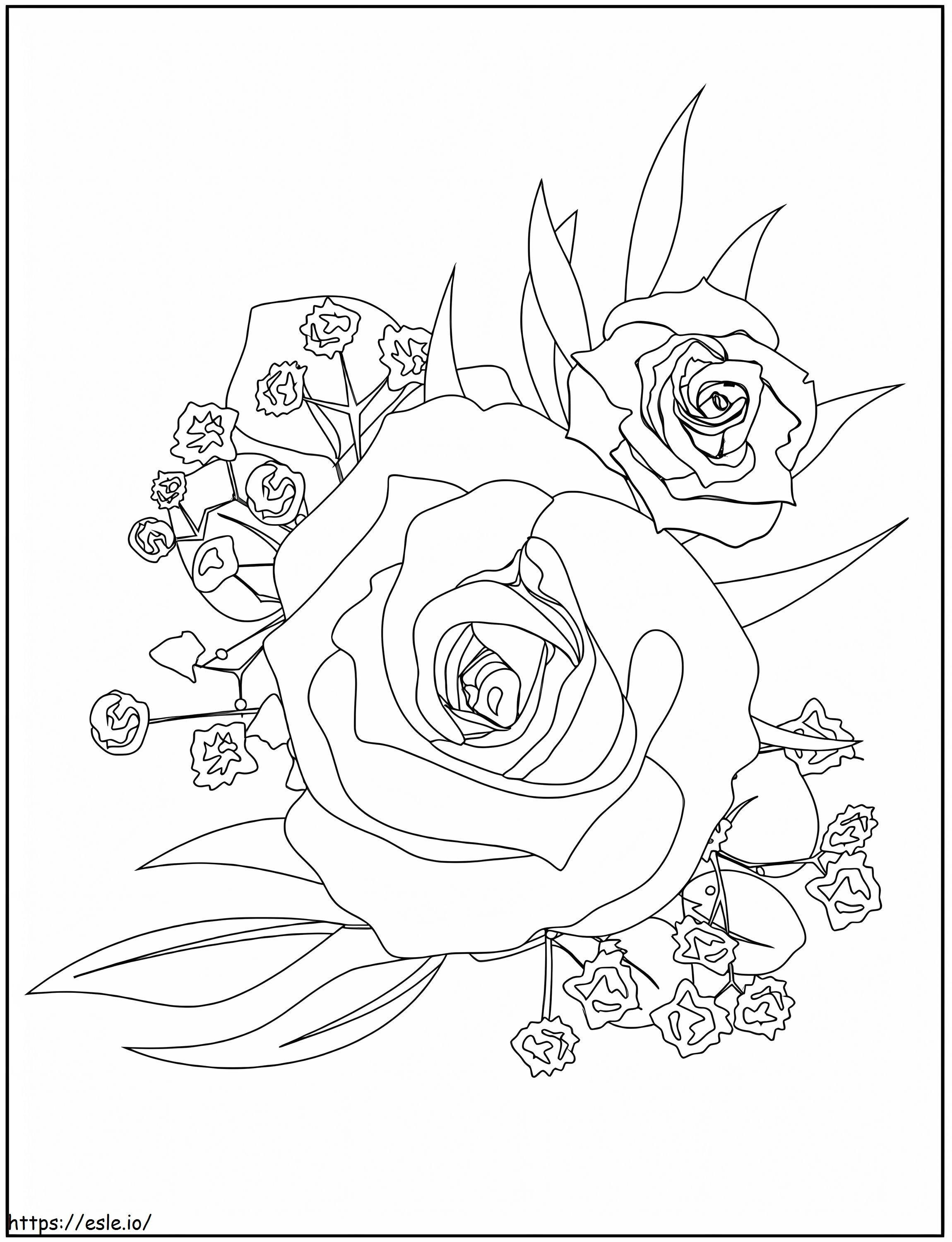 Adorable Rose coloring page