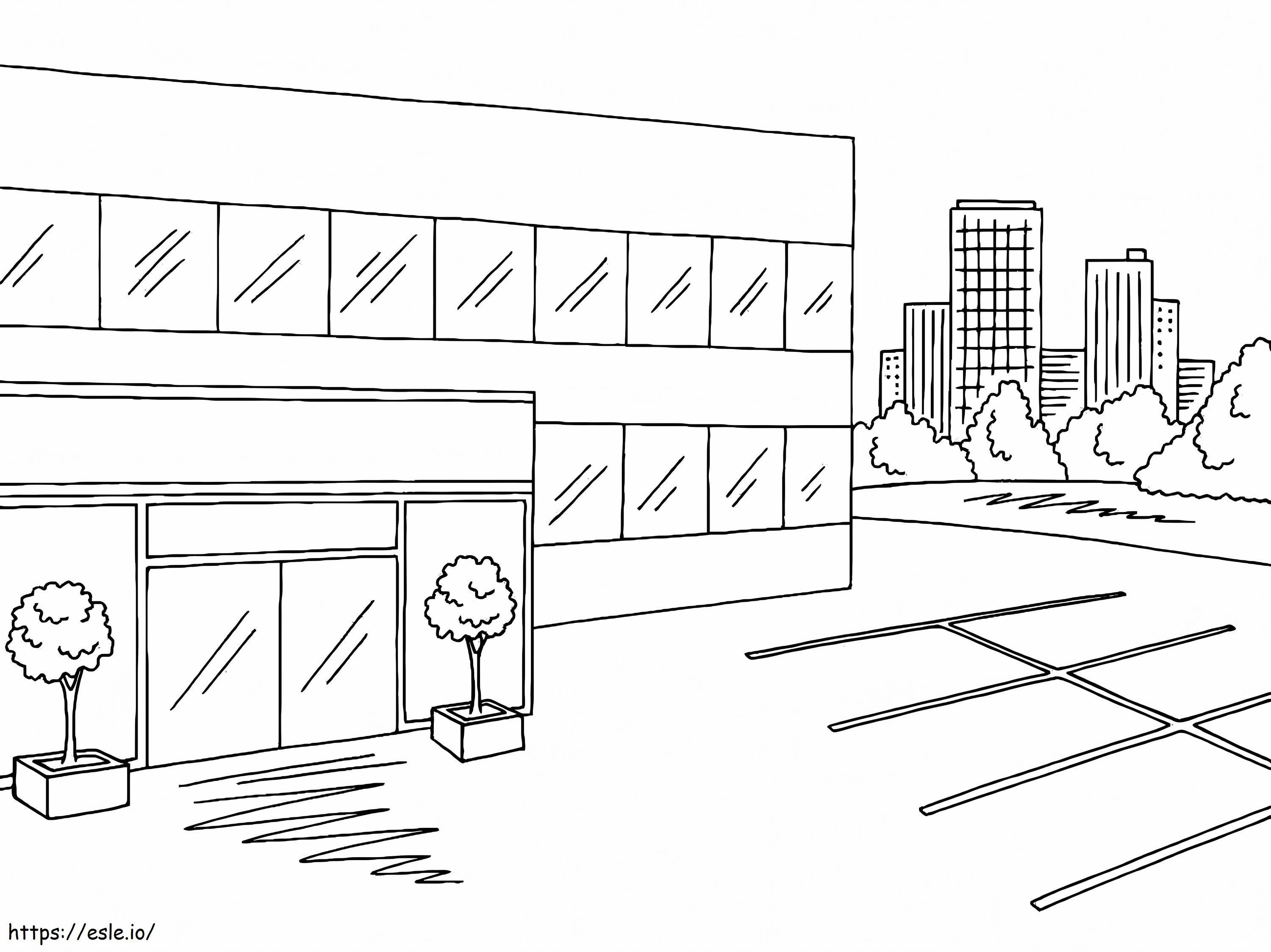 Shopping Mall 1 coloring page