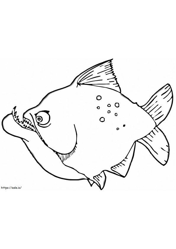 Animated Piranha coloring page