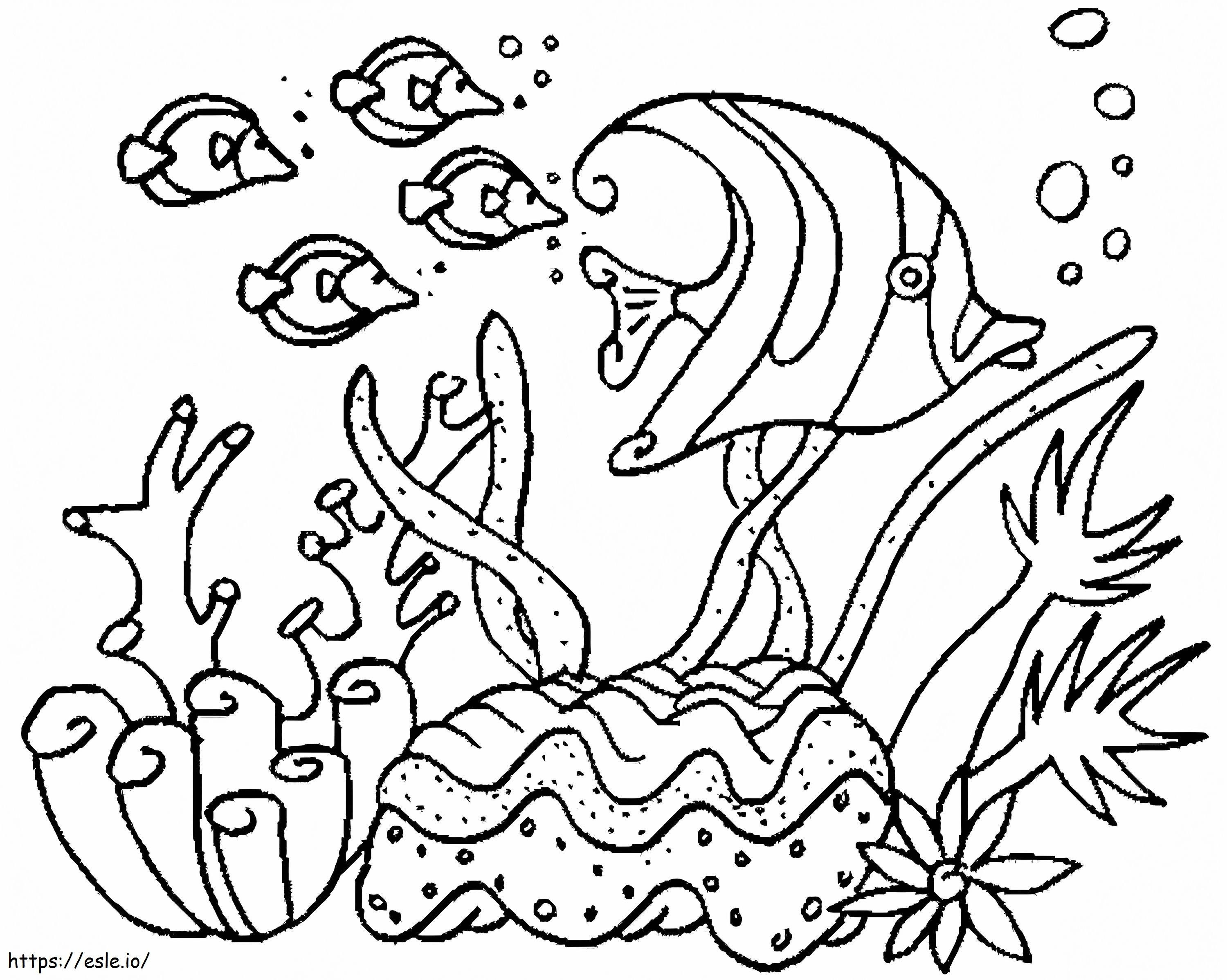 Coloriage Scène océanique à colorier à imprimer dessin