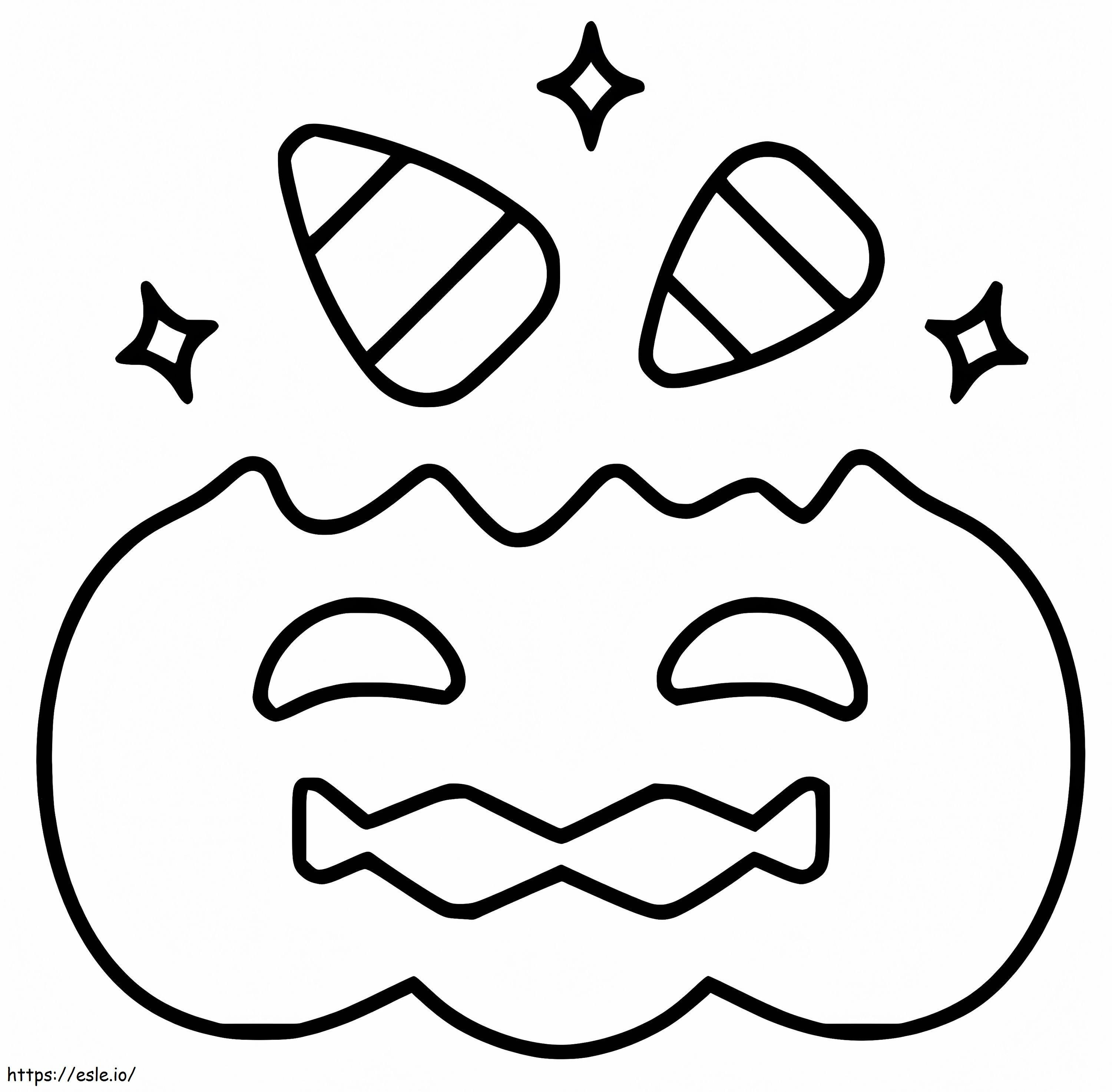 Candy Corn And Pumpkin Bag coloring page