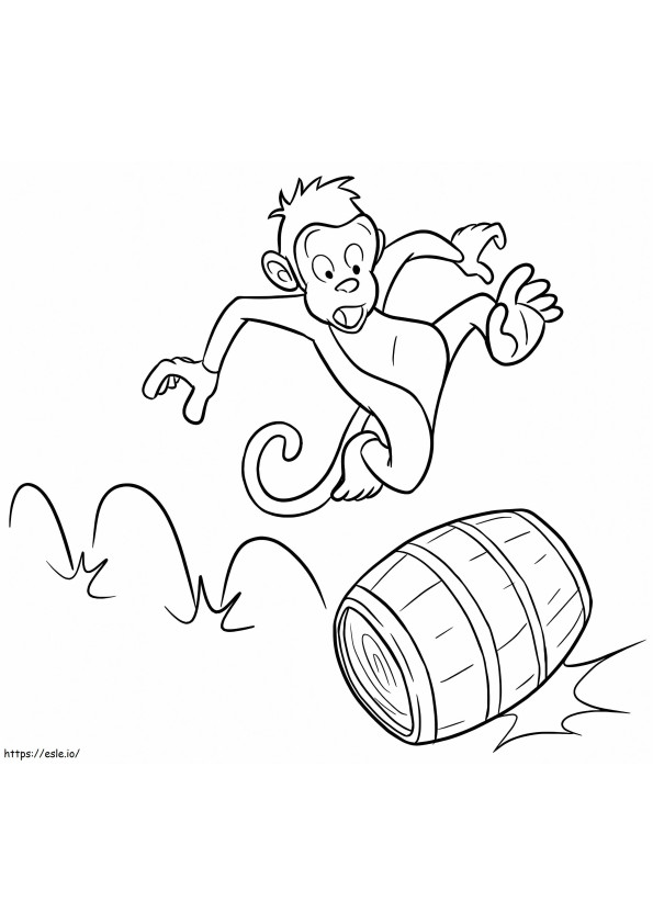 Printable Funny Monkey coloring page