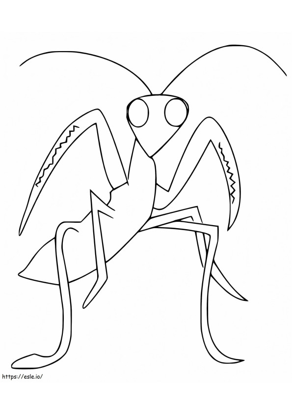 Simple Praying Mantis coloring page