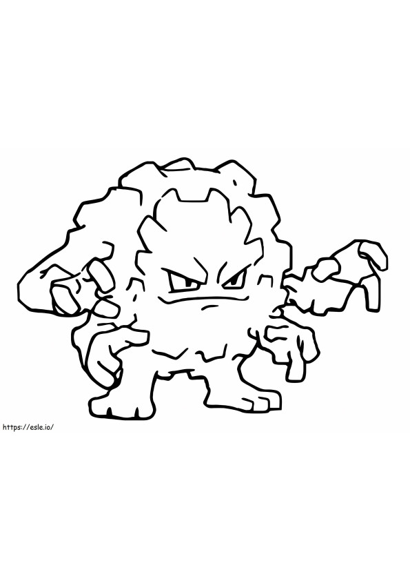 Coloriage Pokémon Graveler à imprimer dessin