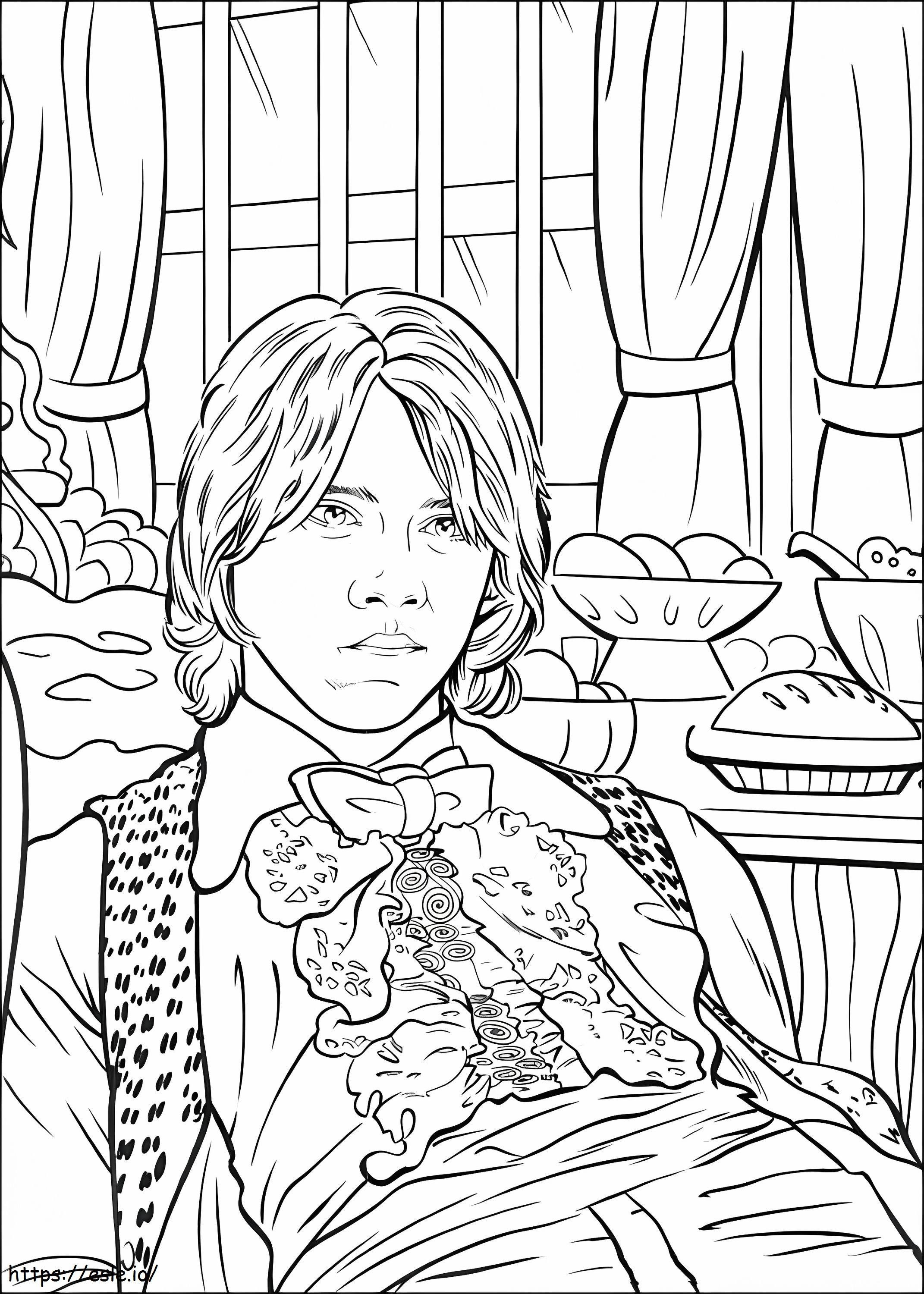 Amazing Ron Weasley coloring page