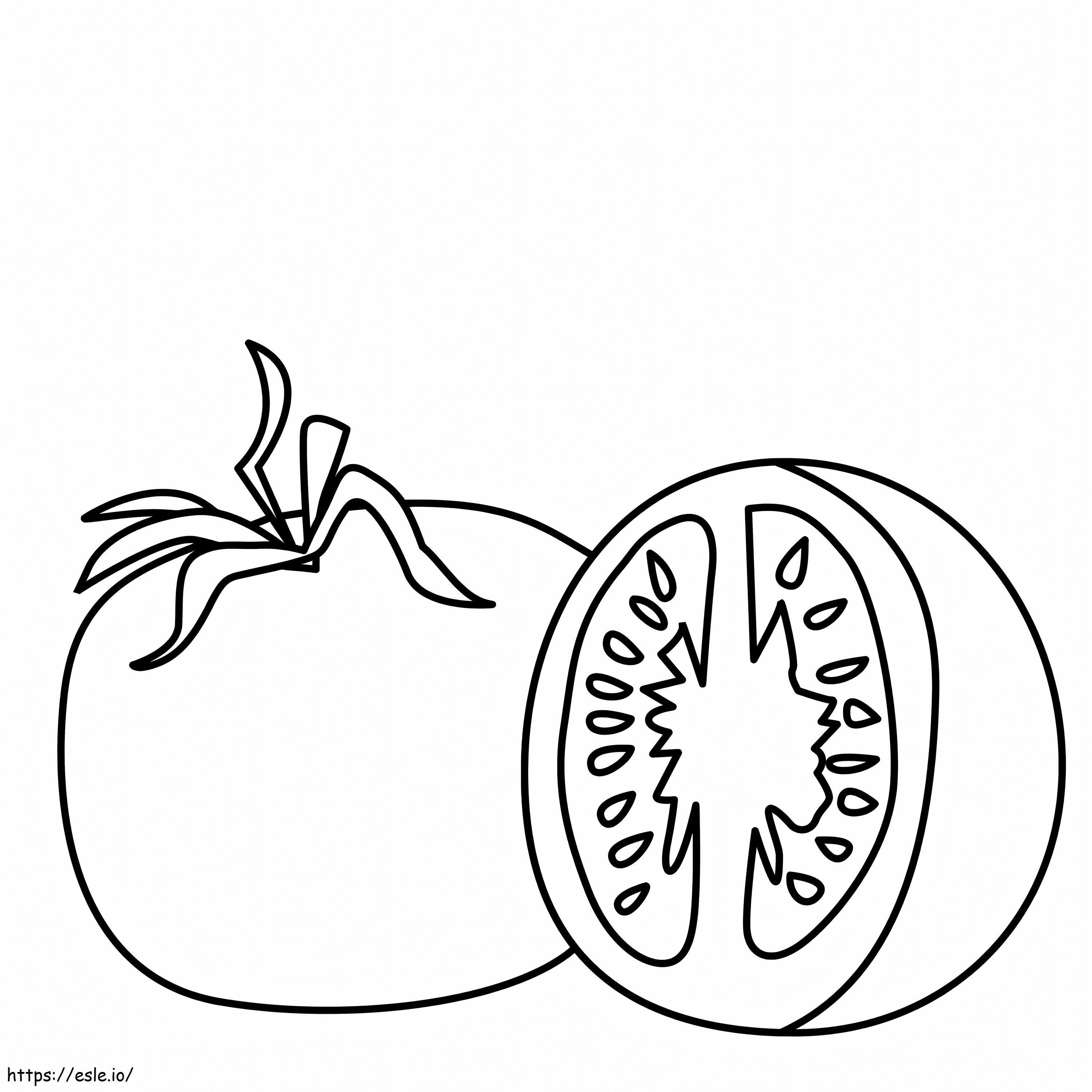 One And A Half Tomatoes Coloring Page - Free Printable PDF
