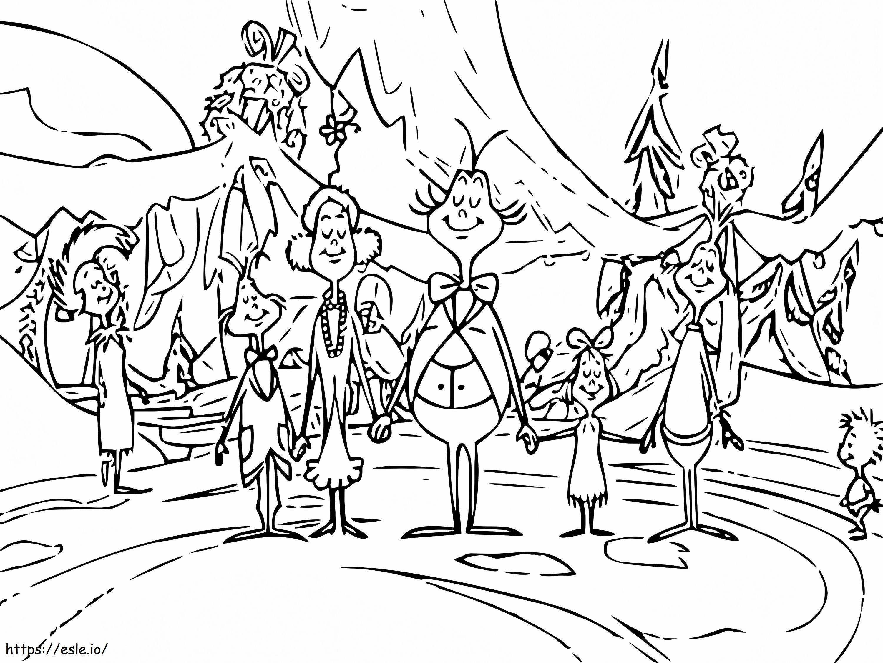 Whoville Characters coloring page