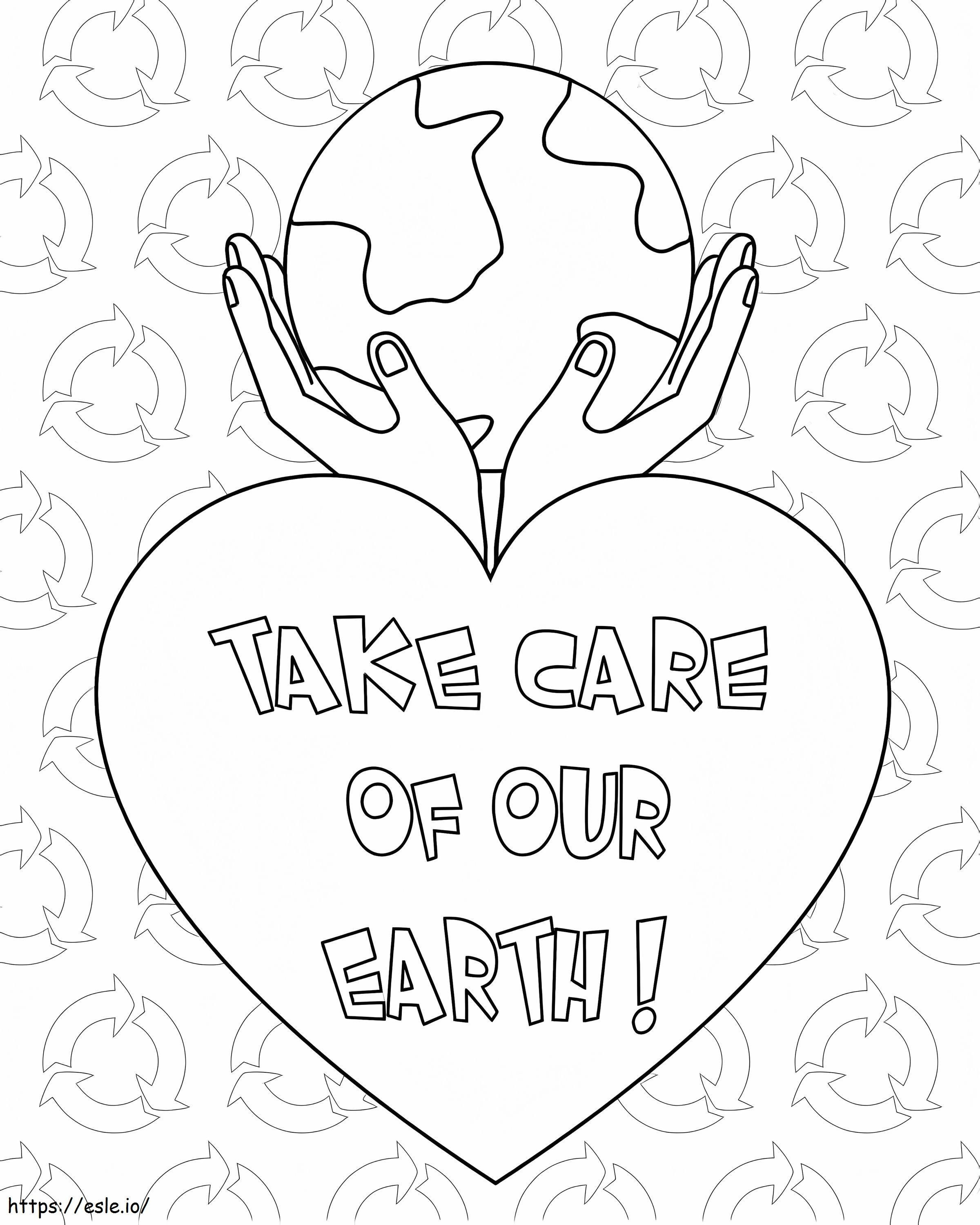 Take Care Of Our Earth coloring page