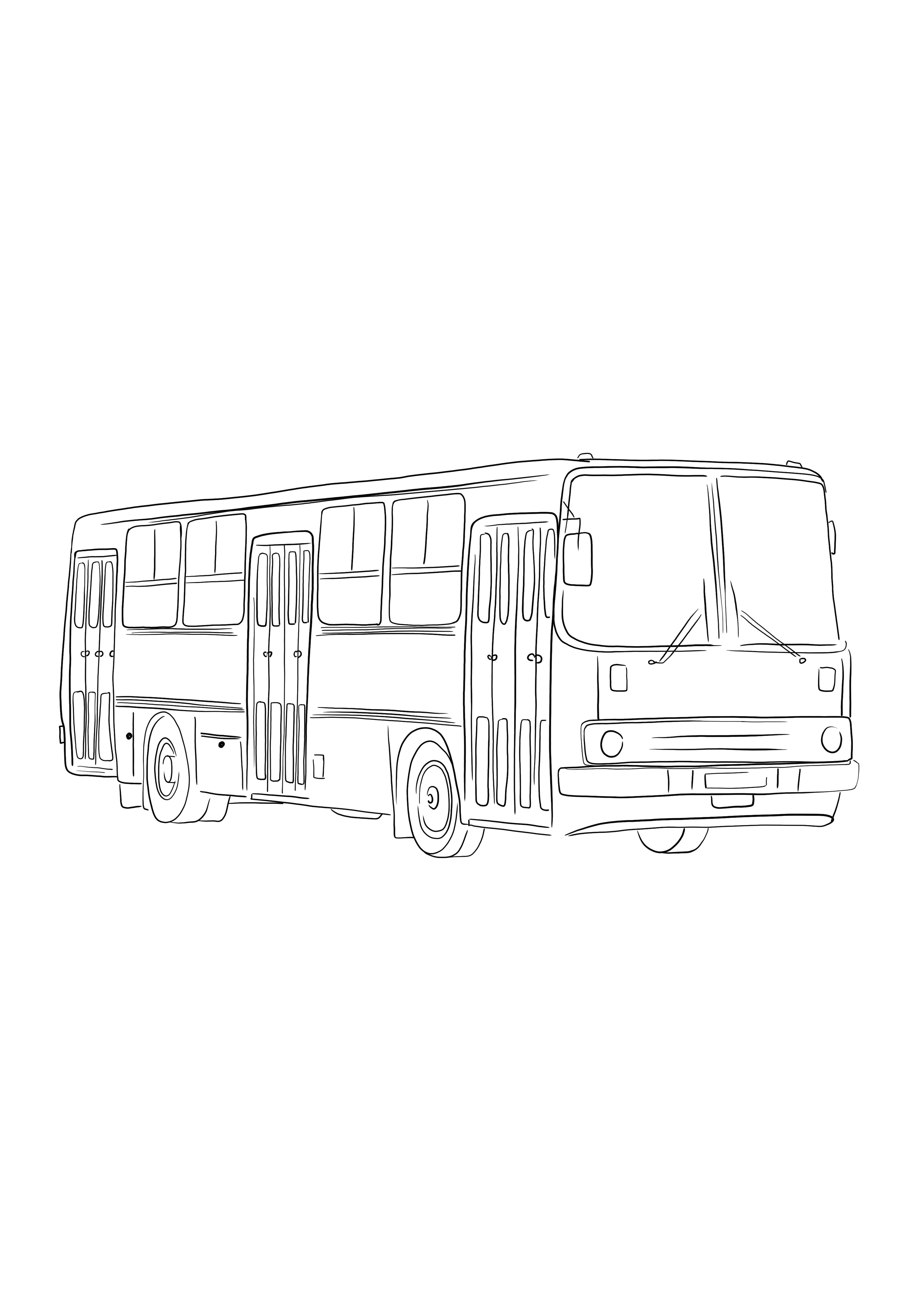 Russian bus coloring and free printing