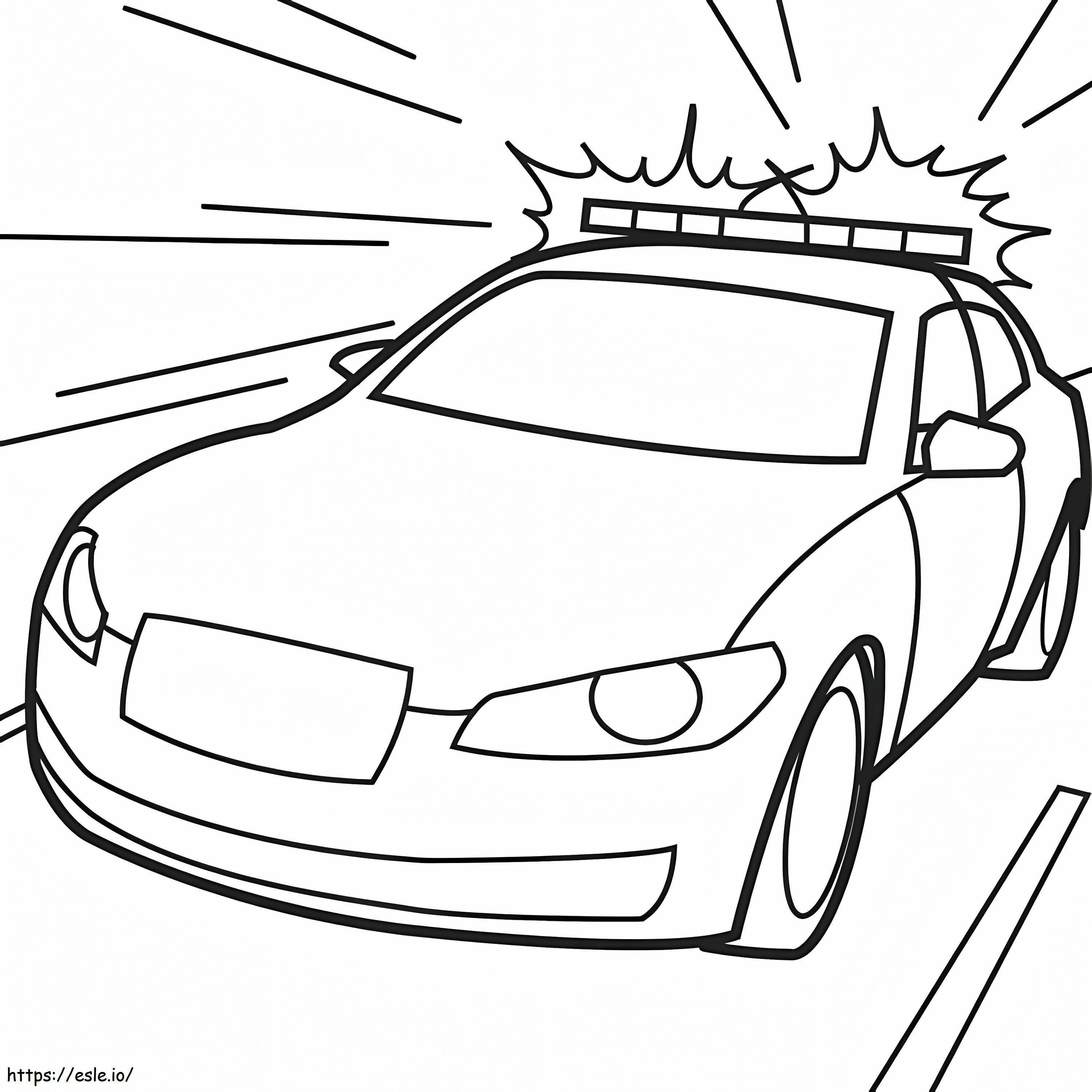 Police Car 15 coloring page