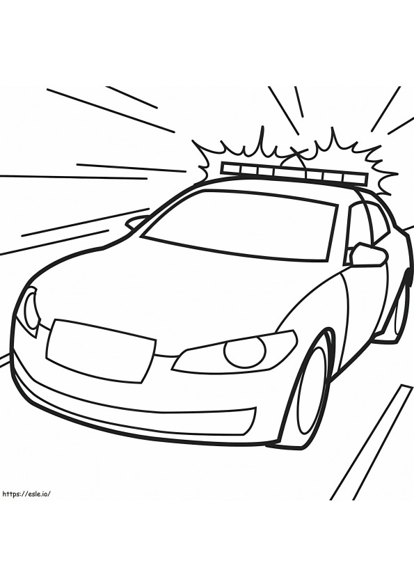 Police Car 15 coloring page