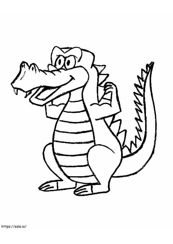 Drawing Crocodile Standing coloring page