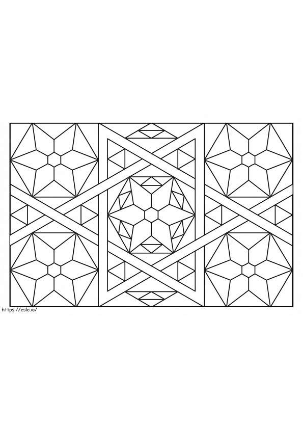 Coloriage Mosaïque de carreaux de la cathédrale de Monreale à imprimer dessin