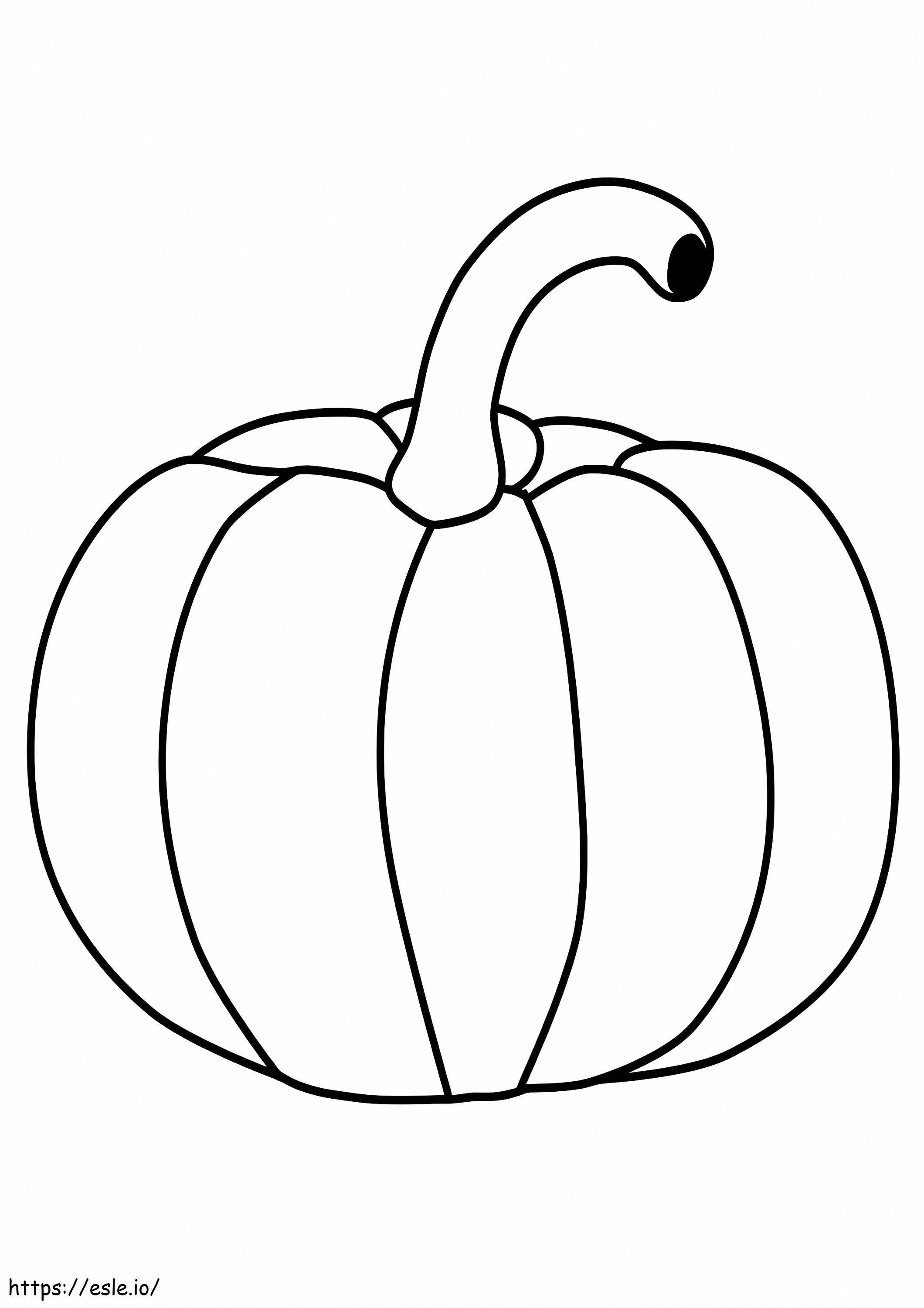 基本のかぼちゃ ぬりえ - 塗り絵