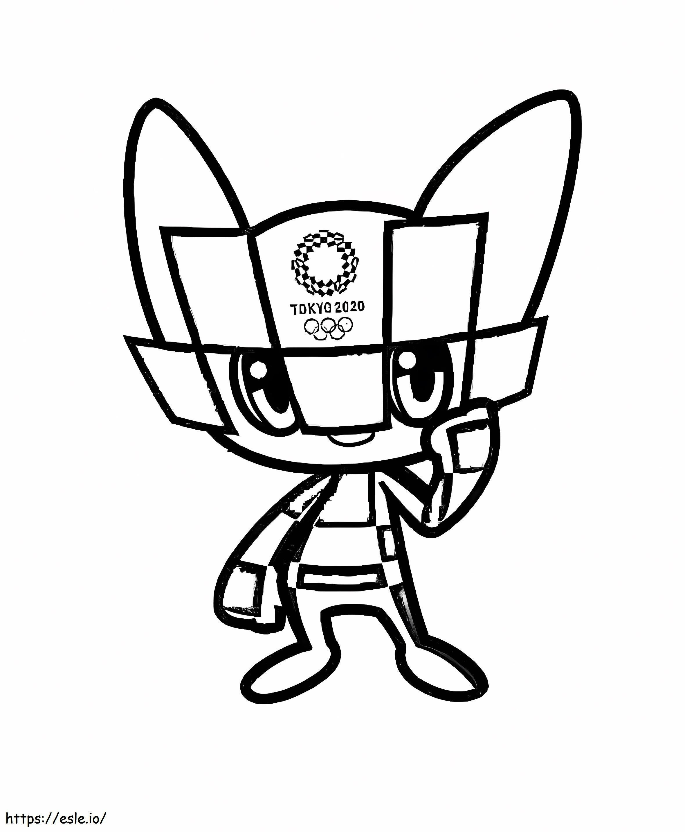 Miraitowa Olympics 2020 coloring page