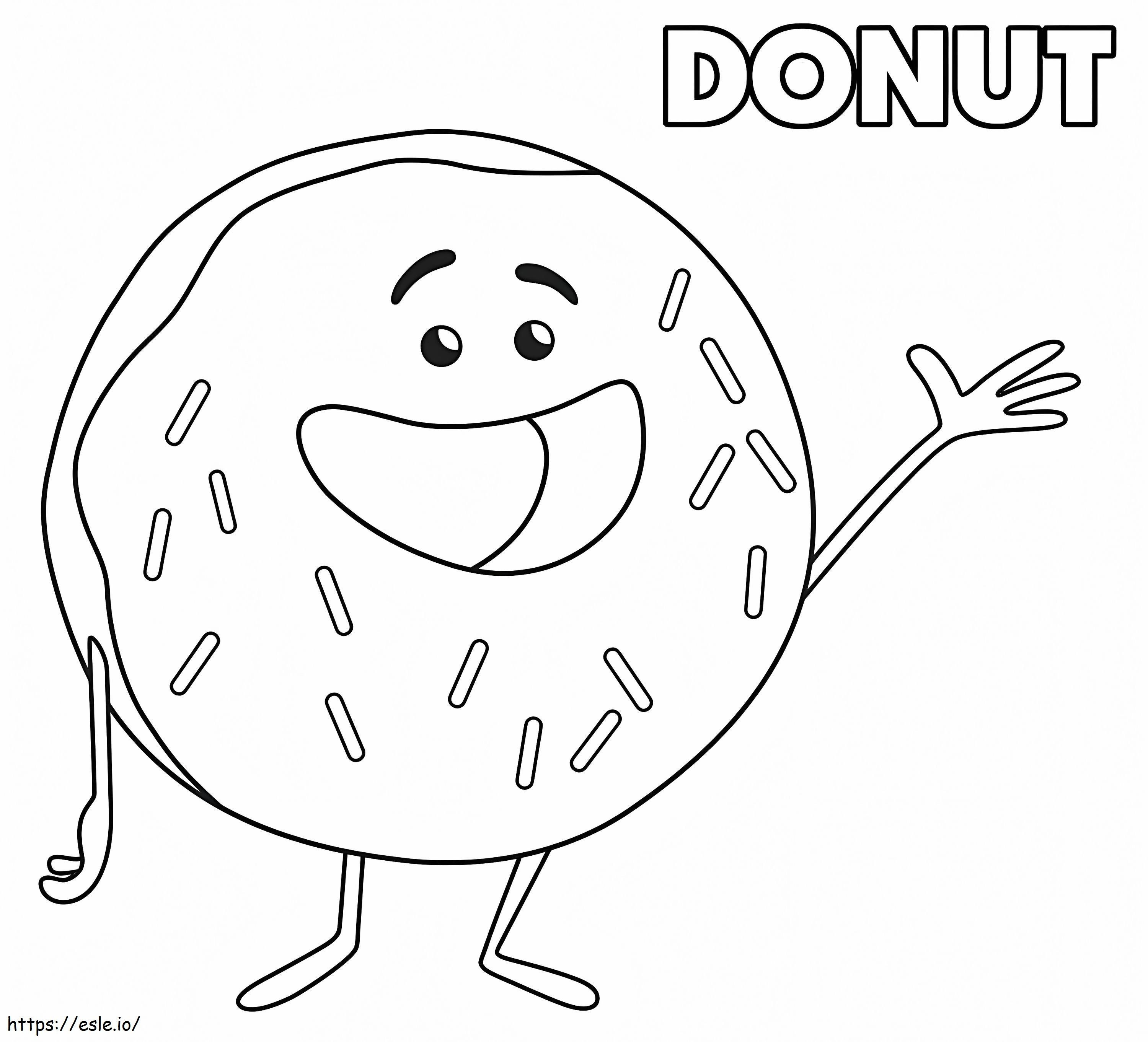 Donut uit de Emoji-film kleurplaat kleurplaat