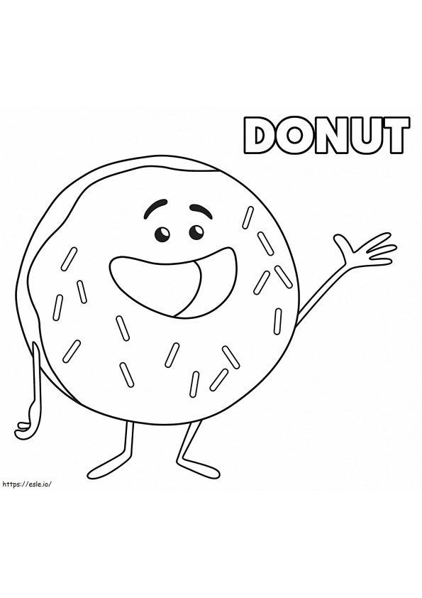Coloriage Donut du film Emoji à imprimer dessin