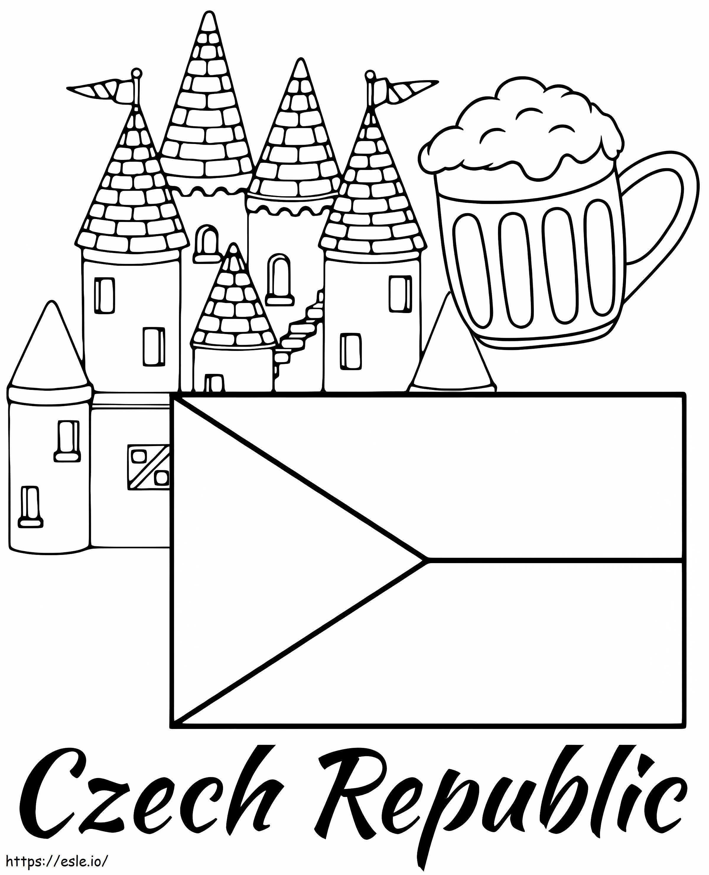 Coloriage République tchèque 1 à imprimer dessin