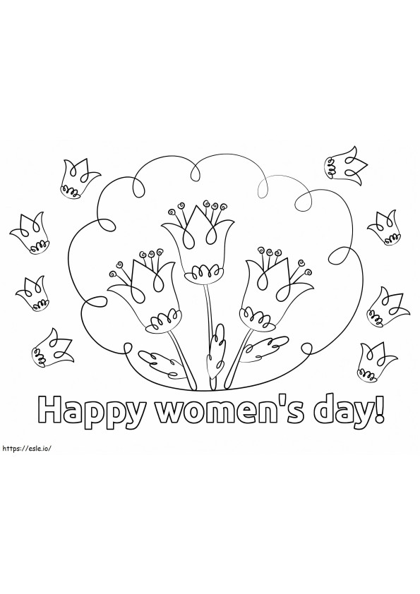 Flowers For Womens Day 1 coloring page