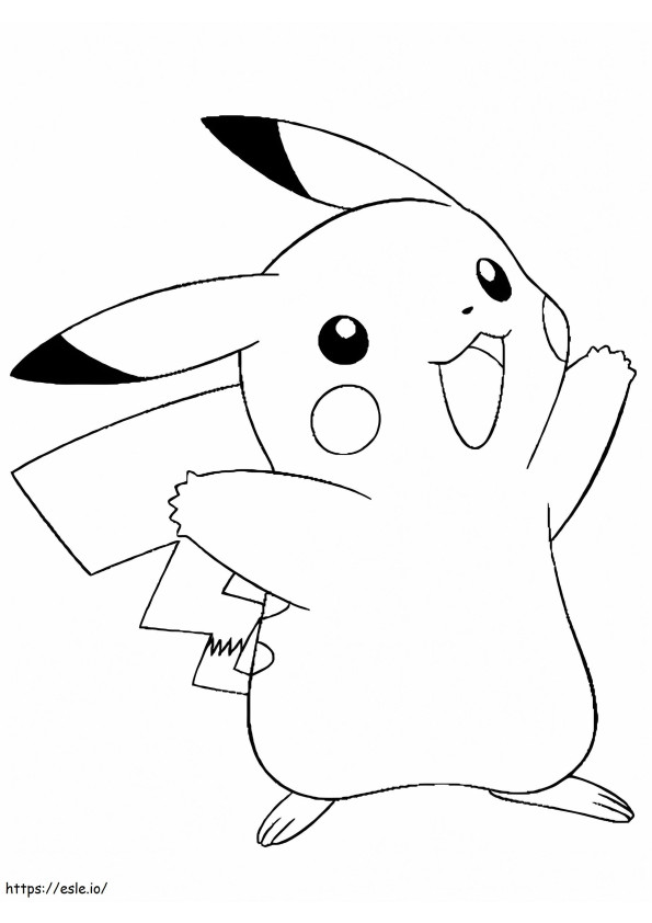Pikachu gratis para colorear