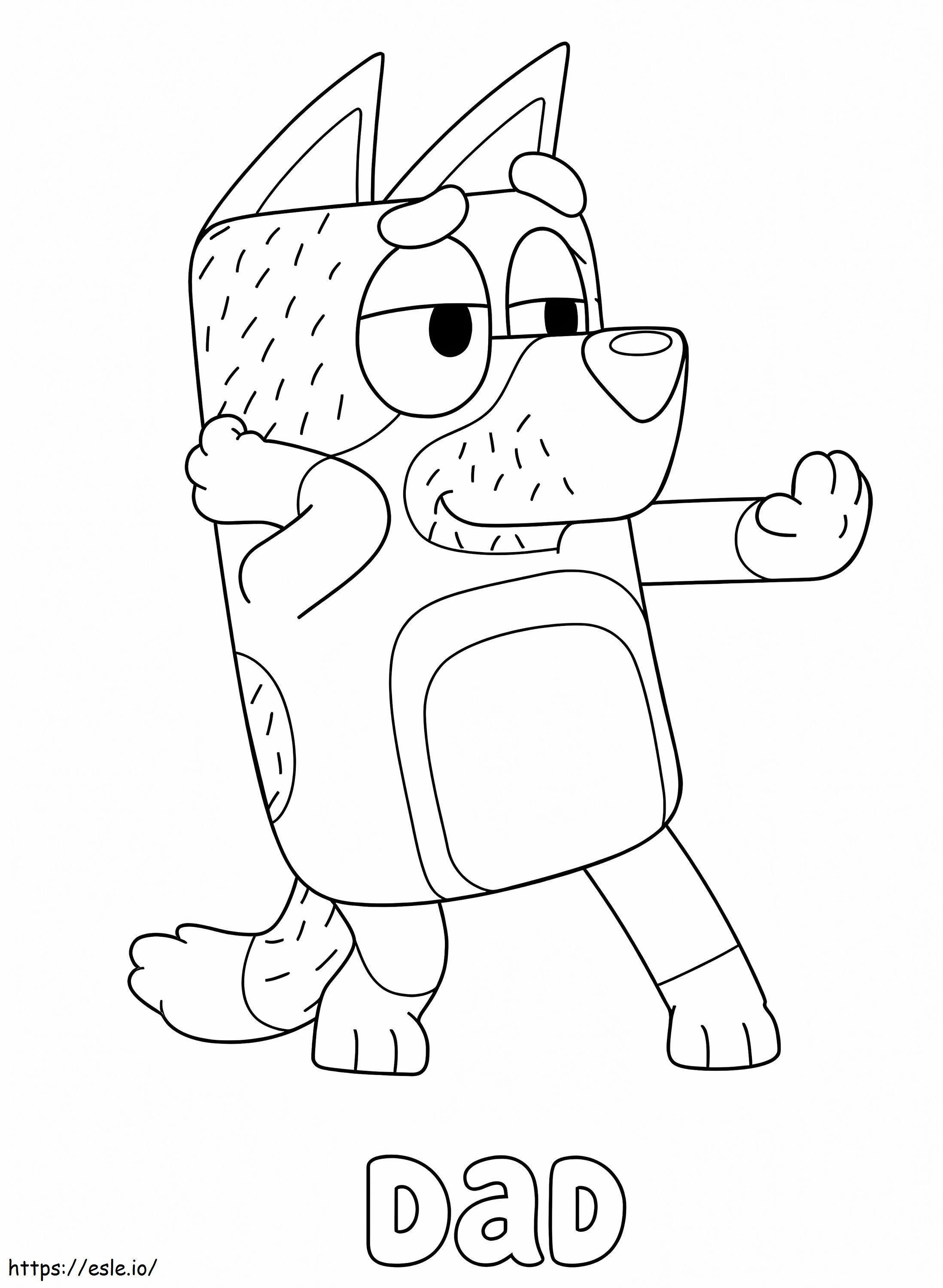 Dad From Bluey coloring page