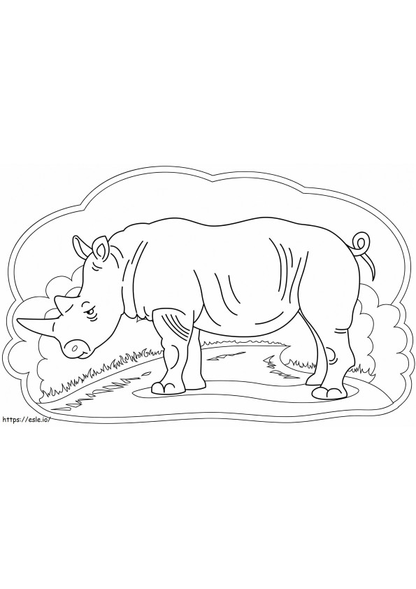 A Rhino coloring page