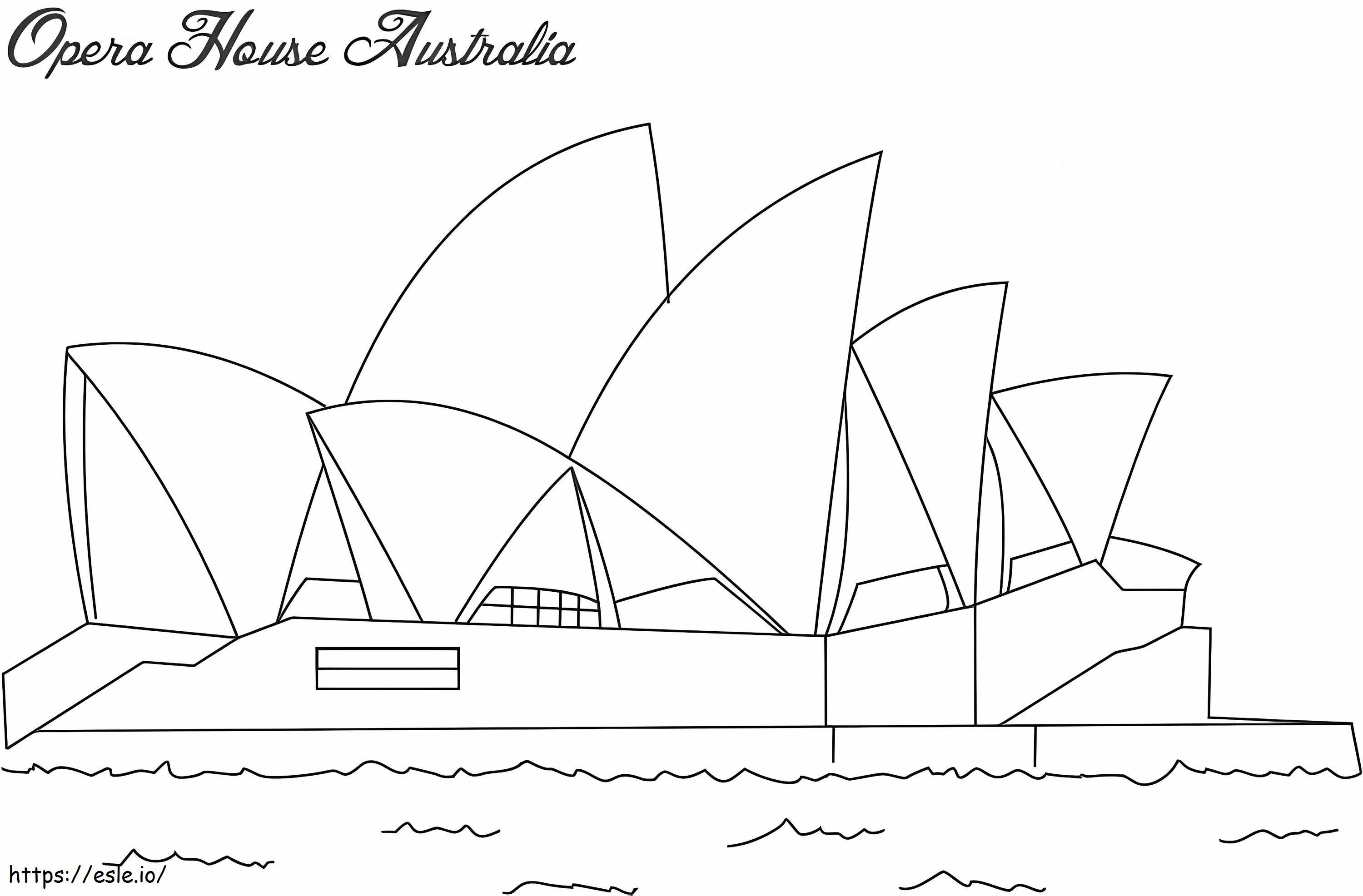 Coloriage Opéra de Sydney 4 à imprimer dessin