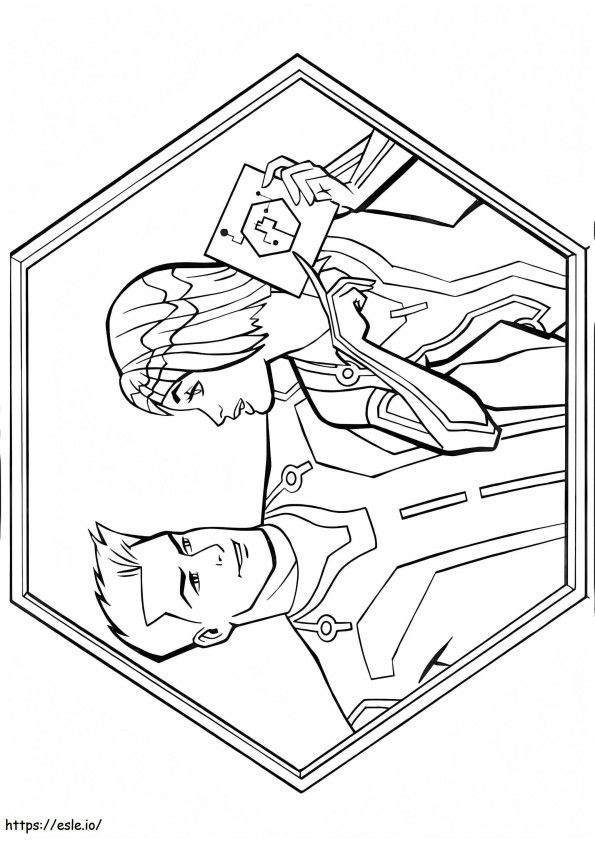 Tron And Quorra coloring page
