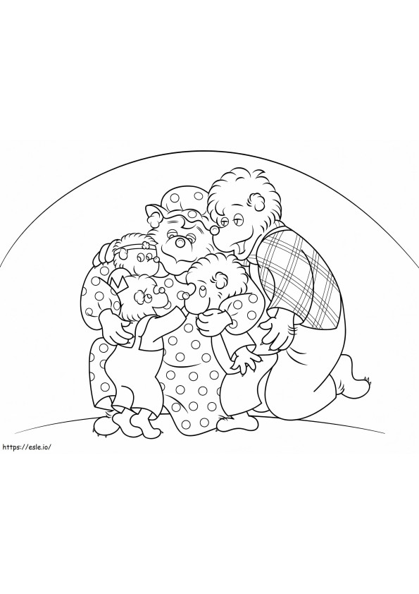 Berenstain Bears Hug coloring page