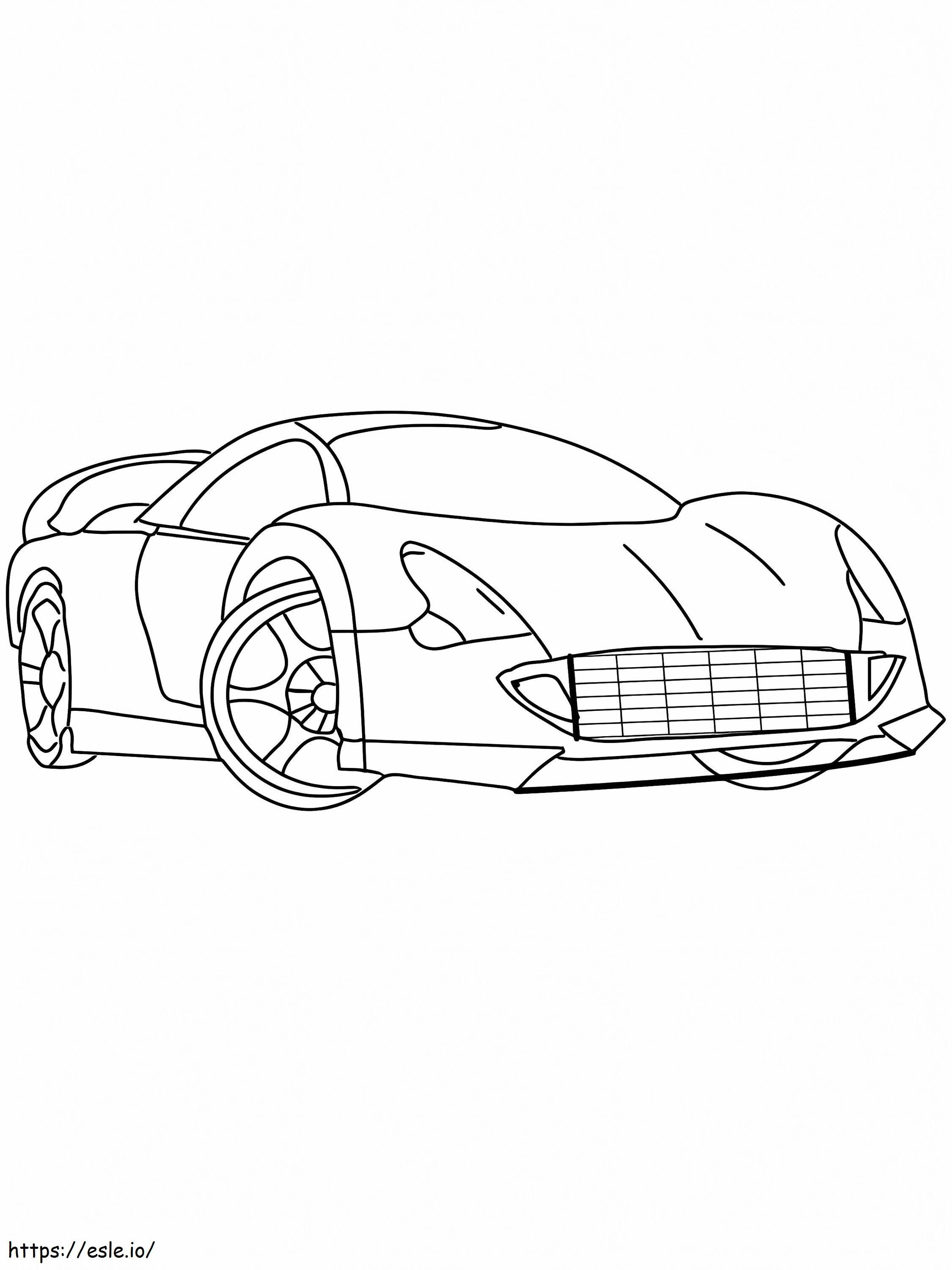 Elegant Sport Car Design coloring page