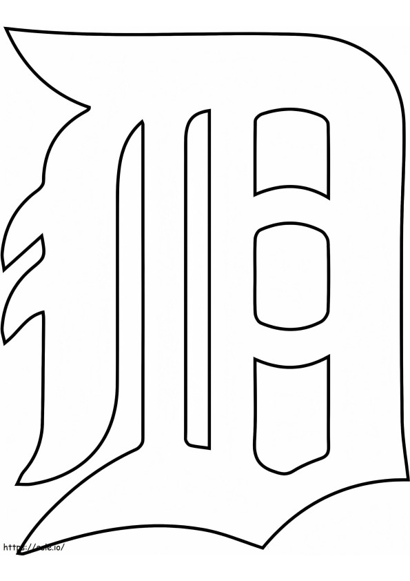 Logo Harimau Detroit Gambar Mewarnai