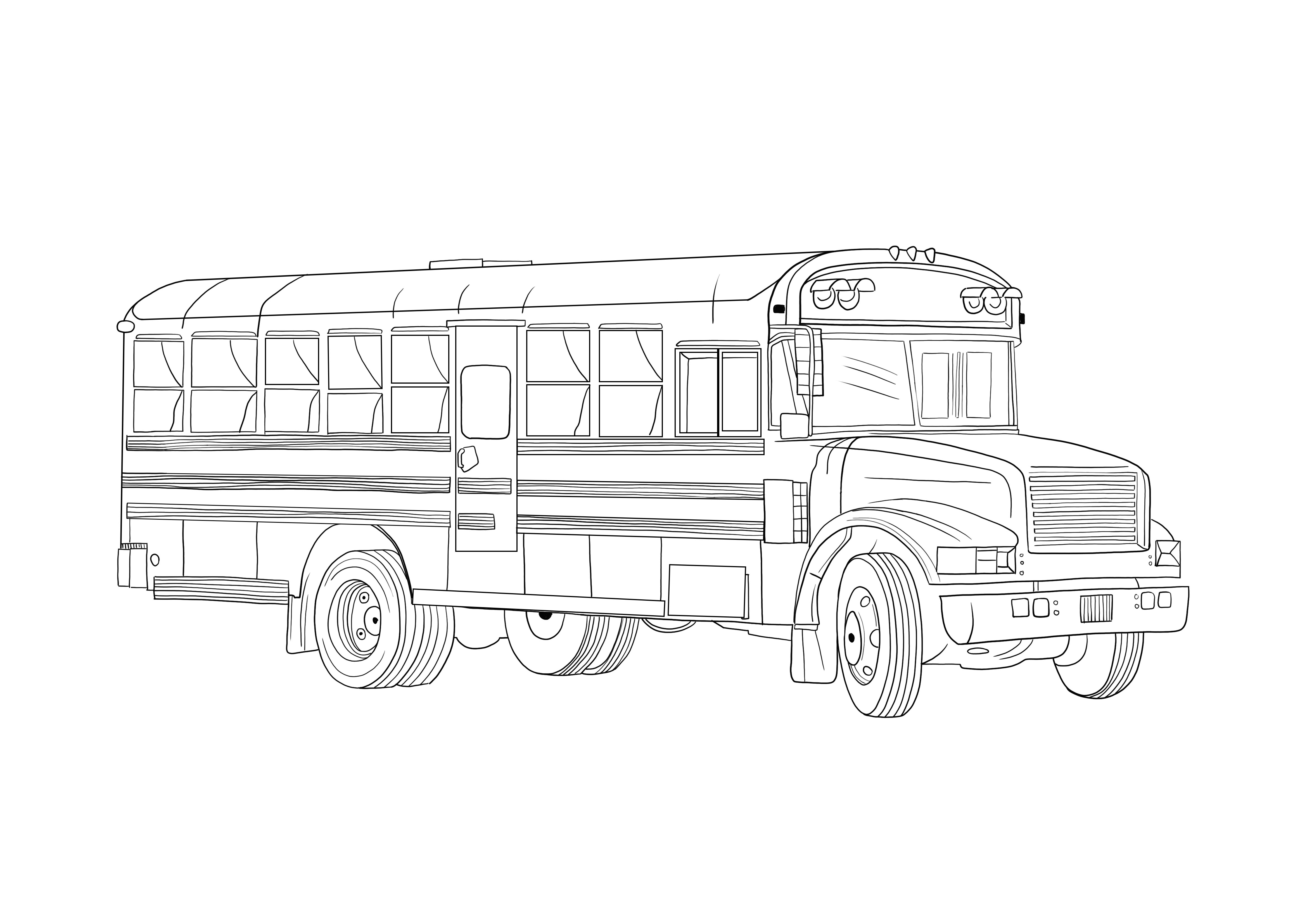 school bus to print for free