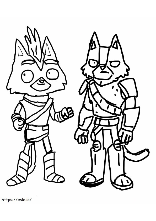 Little Cato And Avocato From Final Space coloring page
