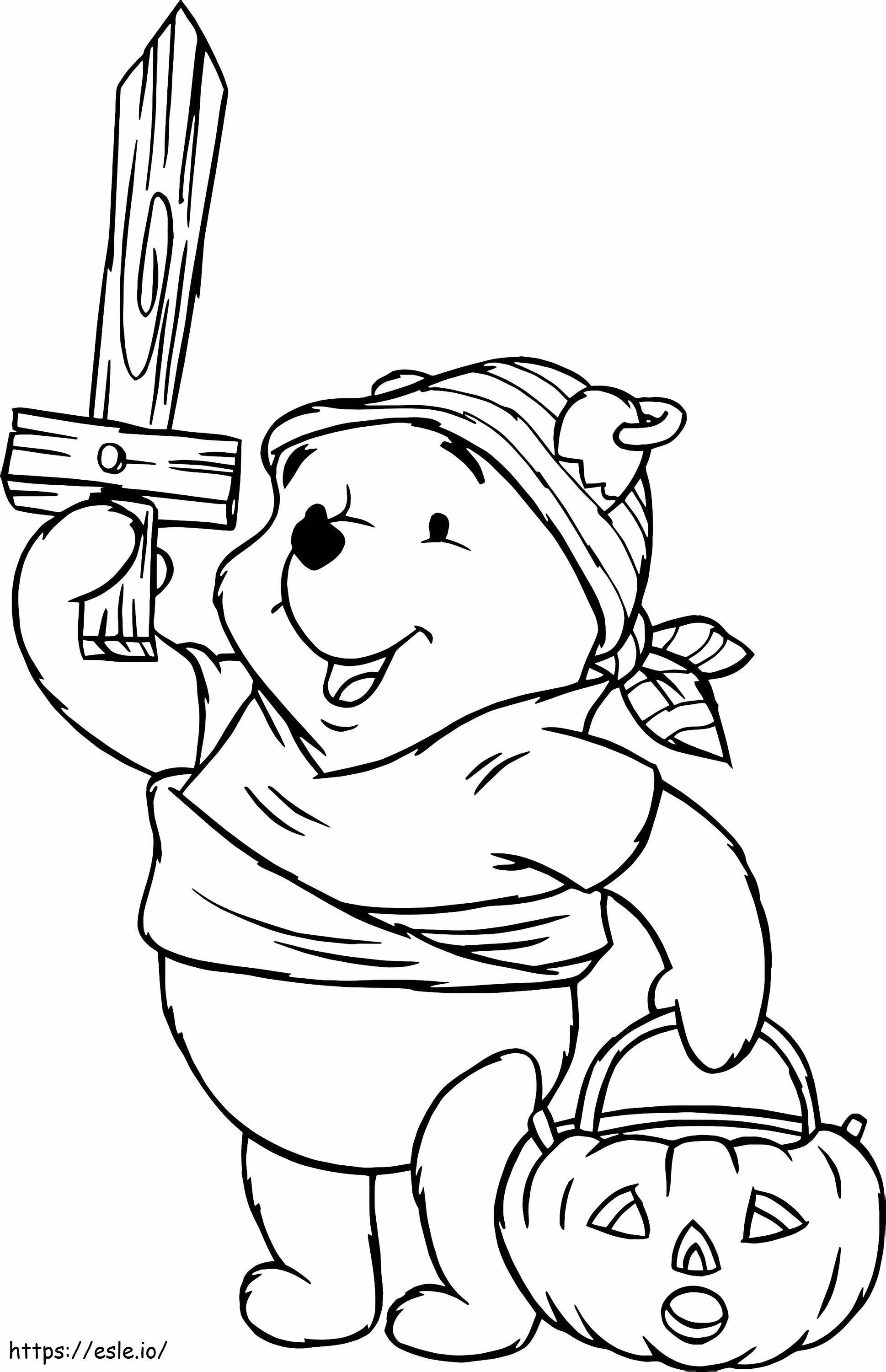 Coloriage Pirate Winnie l'ourson à imprimer dessin