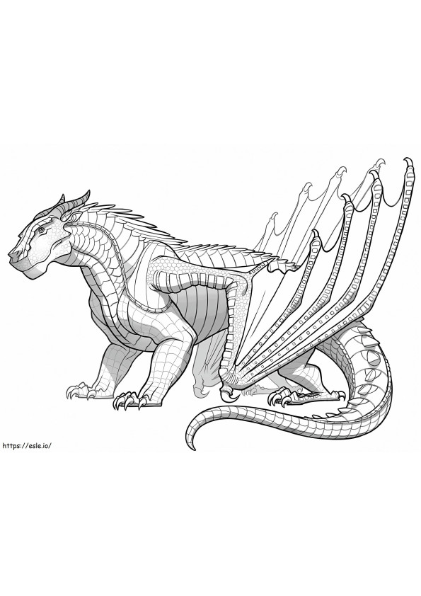 Coloriage 1598659566 Dragon Mudwing des ailes de feu à imprimer dessin