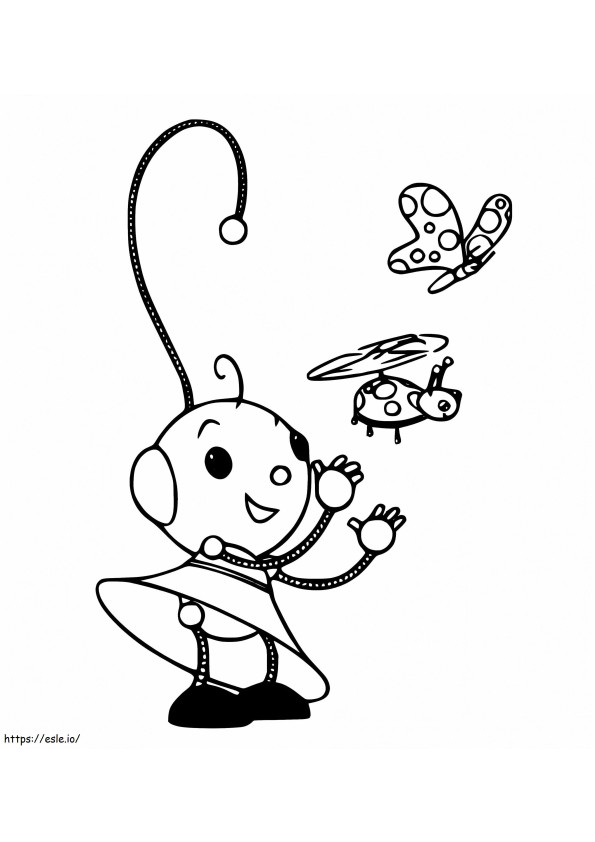 Zowie Polie And Bugs coloring page