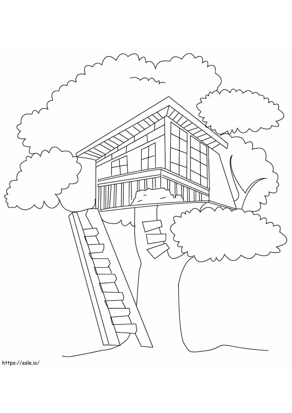 Treehouse 6 coloring page