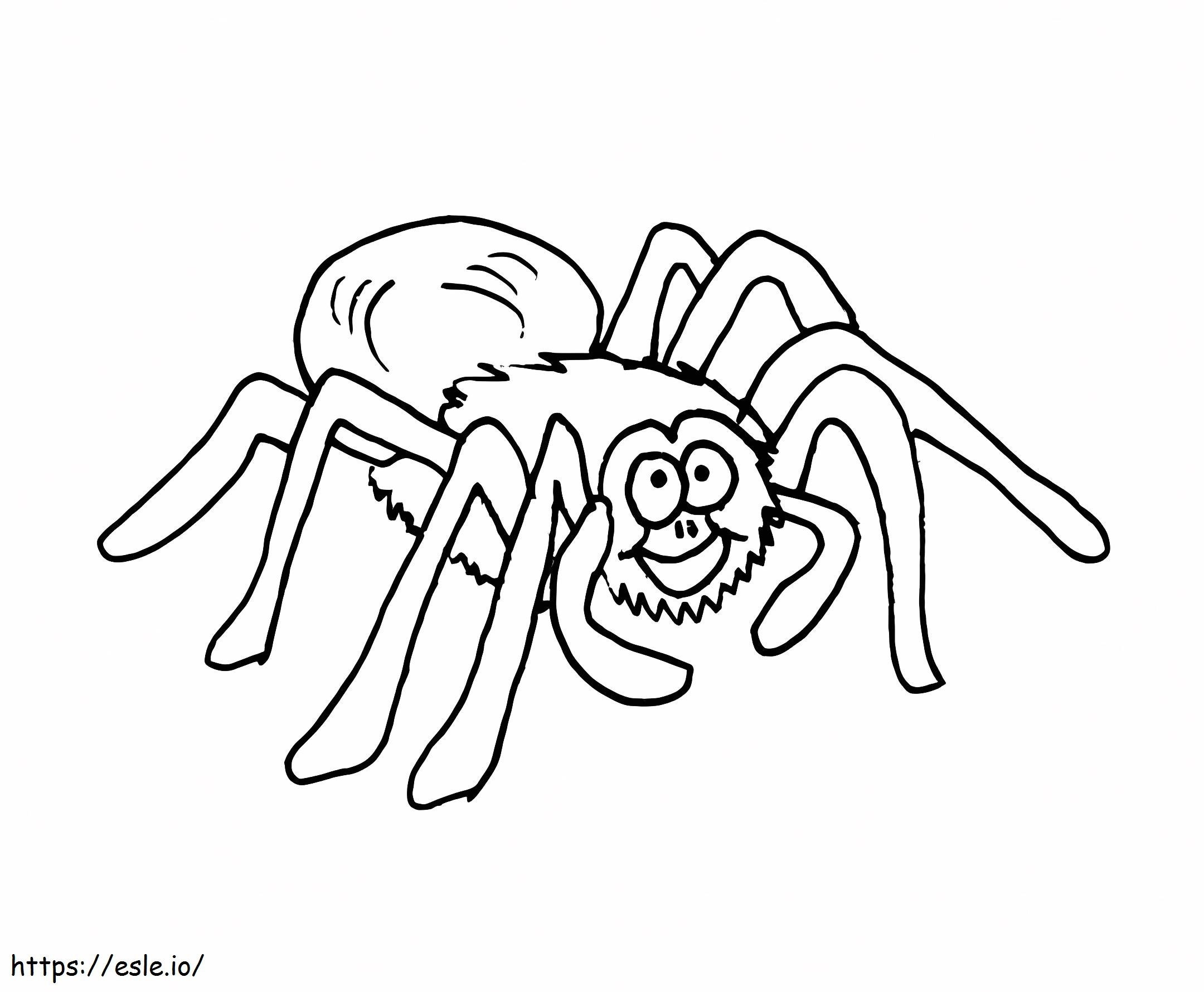 Coloriage Araignée souriante à imprimer dessin