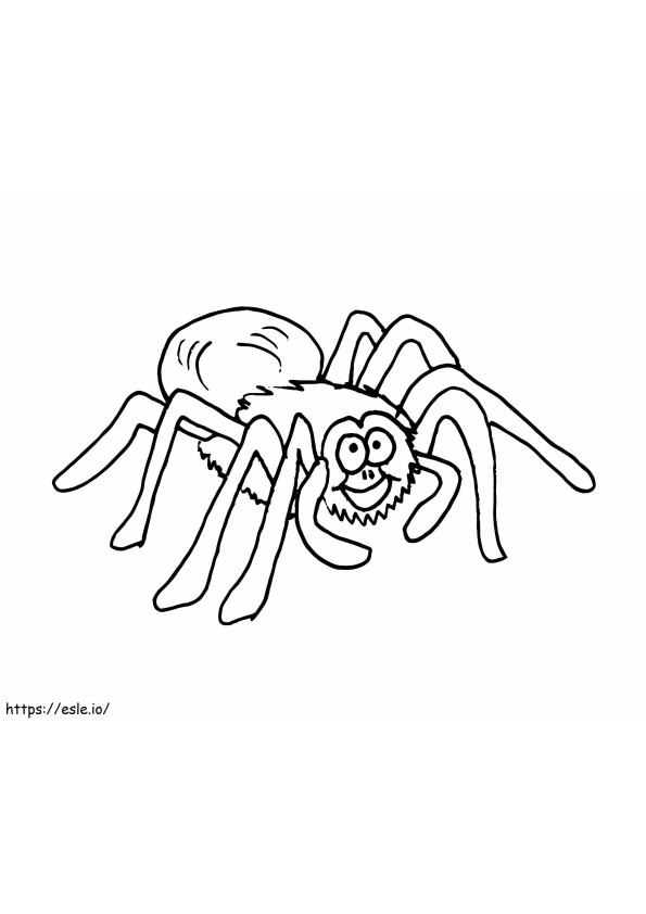 Hämähäkki hymyilee värityskuva