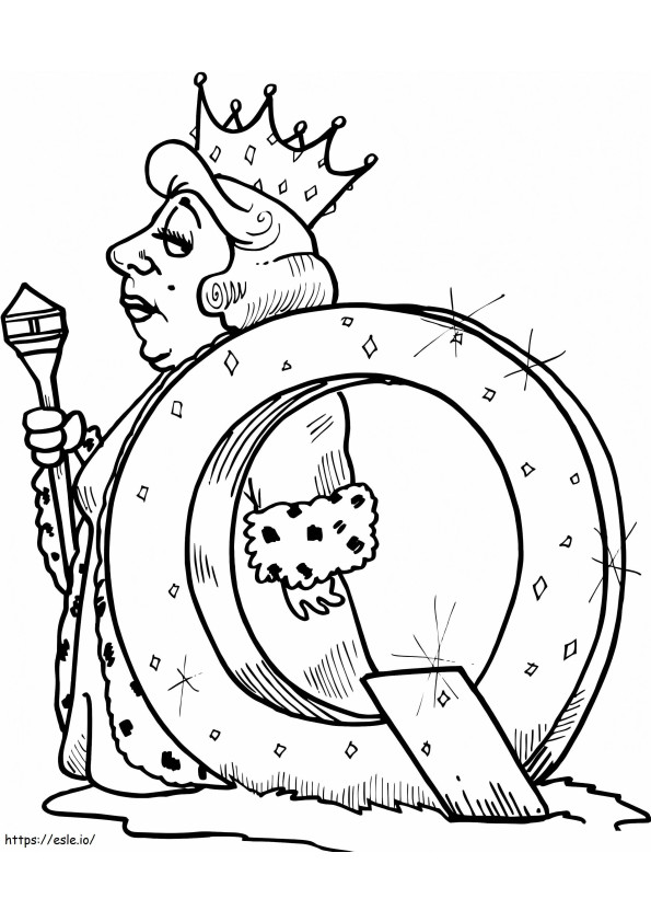 Letter Q 4 coloring page