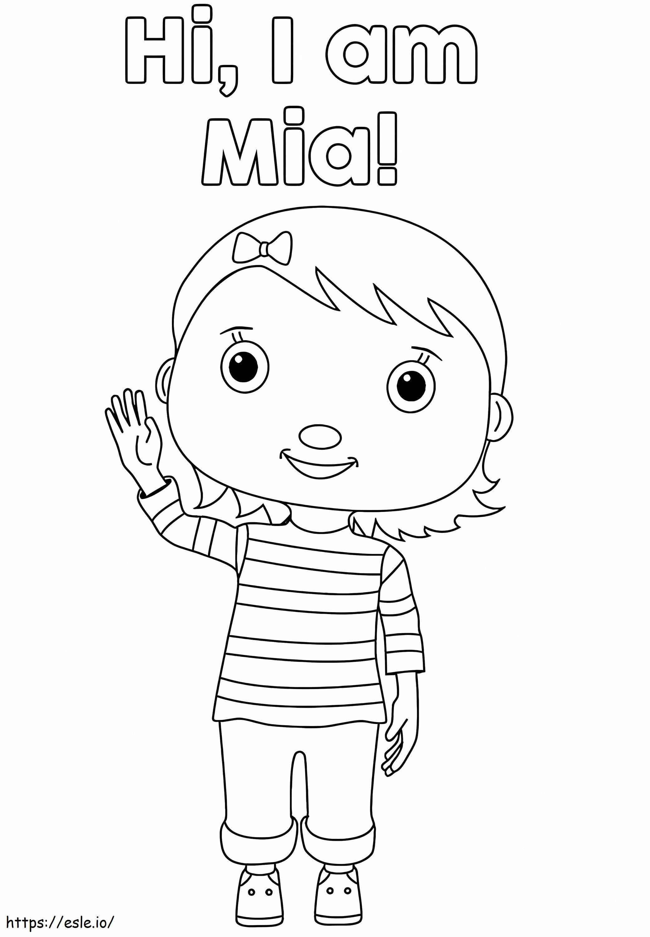 Lovely Mia Little Baby Bum coloring page