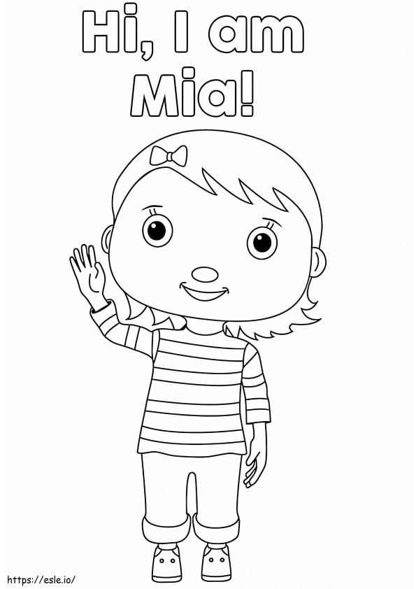 Lovely Mia Little Baby Bum coloring page
